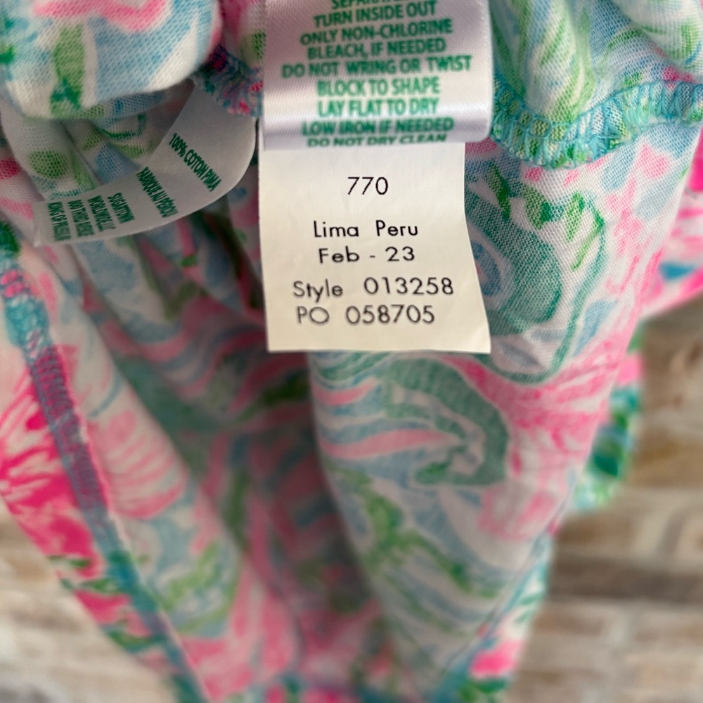 Lilly Pulitzer Newberri Tank Dress Amalfi Blue Leaf It Wild XXS New without Tags - Picture 7 of 9